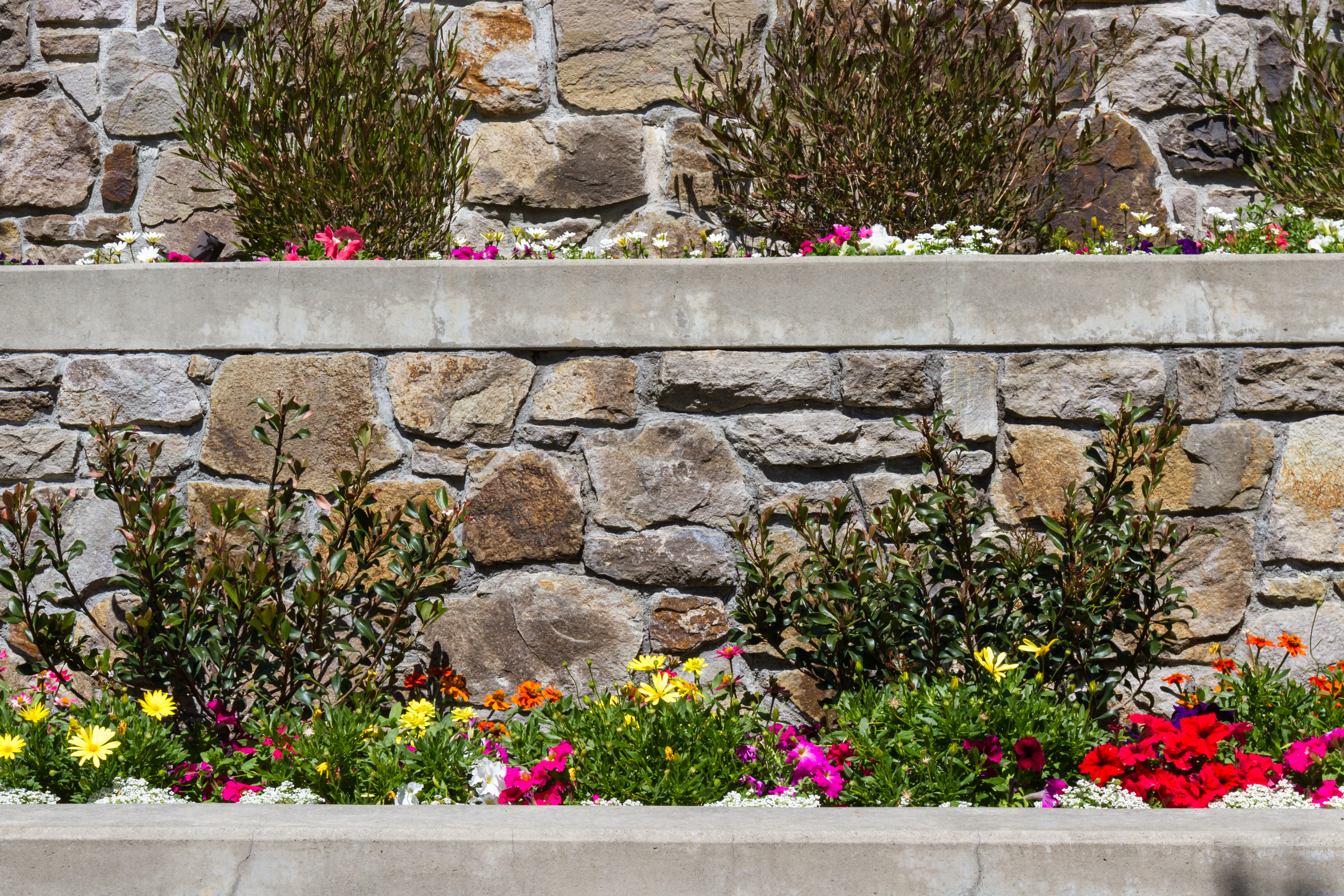 Natural stone outdoor staircase